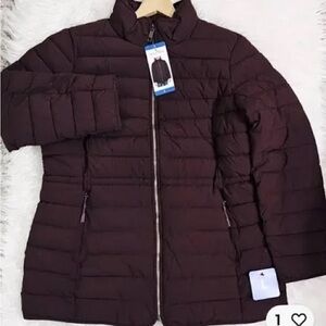 Nautica Women's Dark Brown Puffer Jacket